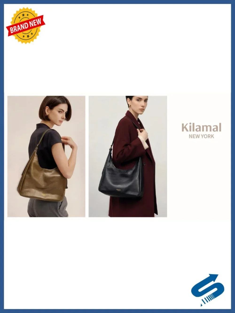 Large Slouchy Hobo Bag Vegan Leather Crossbody Adjustable Strap